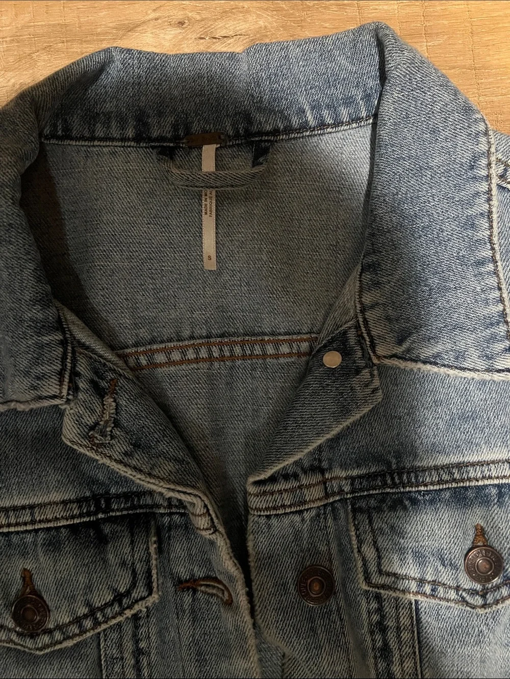 Free people denim Jacket size small  - Women